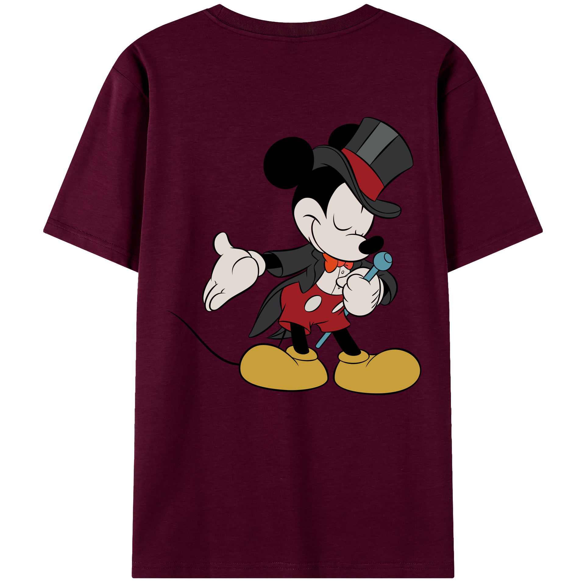 （画像用） ミッキーマウス Mickey Mouse レディース半袖Tシャツ(バックプリント)